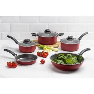 Jogo de Panelas Brinox Antiaderente Pro-Flon 5 Peças Ruby Vermelho