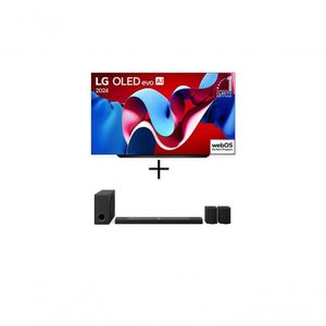 Combo Smart TV LG OLED evo AI C4 4K 83” 2024 + Home Theater Soundbar LG S95TR