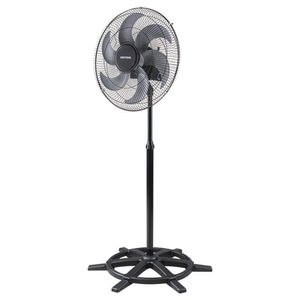 Ventilador Osc De Coluna Steel 50cm 6 Pás - Bivolt - Preto-prata