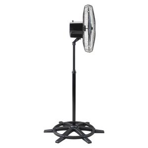 Ventilador Osc De Coluna Steel 50cm 6 Pás - Bivolt - Preto-prata