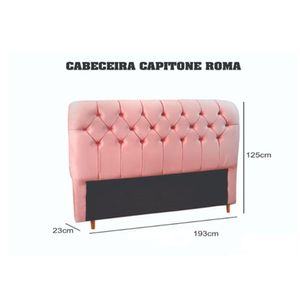 Cabeceira Roma Capitonê King 193 Cm Suede Meu Sofá Online Rosa