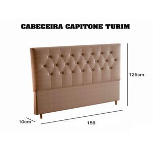 Cabeceira Turim Capitonê Queen 156 Cm Suede Meu Sofá Online Bege