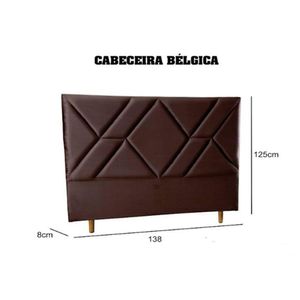 Cabeceira Bélgica Casal 138 Cm Suede Meu Sofá Online Marrom