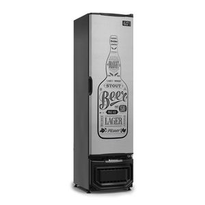 Cervejeira Gcb23egw Gelopar Refrigerador Slim 228 Litros Porta Tipo Inox Adesivada 127V