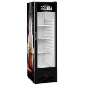 Cervejeira Slim Optima Vn28rp Metalfrio Expositor 337 Litros Preto 220V
