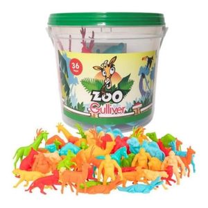 Balde Zoológico com 36 Figuras Sortidas - Gullive