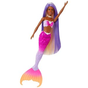 Barbie Fantasia Sereia Cores Mágicas Cabelo Roxo - Mattel