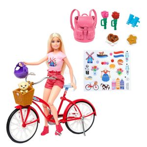 Barbie Conjunto Bicicleta com Boneca e Cachorrinho - Mattel