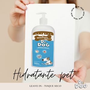 Creme Hidratante pet caes e gatos pos banho leave in Dr. Dog 500ml toque seco