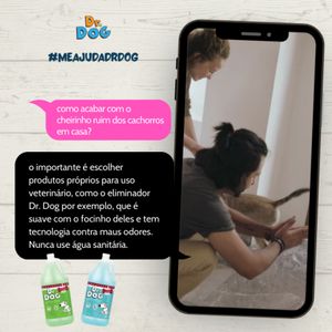 Eliminador de maus odores e higienizador pet Dr. Dog Soneca Bamboo 2 litros concentrado