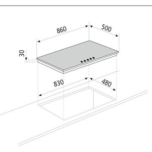 COOKTOP MATRIX GLEM SEMIPROFISSIONAL A GÁS 5 BOCAS INOX 86CM (GLMGT951HIX)