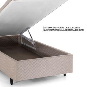 Cama Baú Solteirão Herval Amore de Molas Ensacadas, 74x96x203 cm