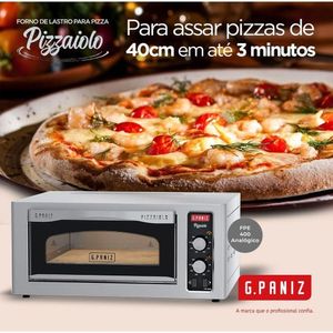 Forno Lastro Para Pizza Analógico Fpe400a G.paniz Forno Pizzaiolo Inox 220v