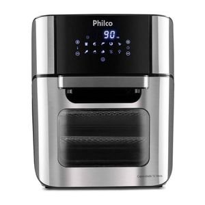 Fritadeira Air Fryer 2 Em 1 Com 12 Litros, Philco Preta 127v