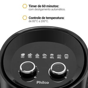 Fritadeira Air Fryer Philco Cesto Quadrado 4,4L 1500W 220V PFR15PG