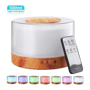 Difusor de Aromas Elétrico Umidificador Ultrassônico 500ml Ideal para Cromoterapia Amadeirado