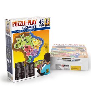 Puzzle Play Gigante Mapa do Brasil - Grow