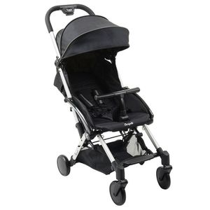 Carrinho de Bebê Burigotto Up Dobrável para Passeio Até 15kg Preto com Metal Prata