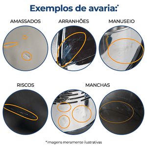 Cooktop Fischer 4 Bocas Mesa de Vidro Tripla Chama Infinity Preto Bivolt (Avariado)