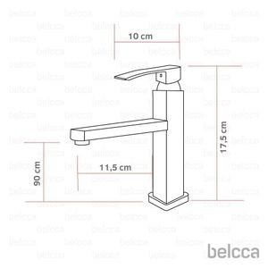 Torneira Para Banheiro Baixa Com Misturador Monocomando Rose De Bancada Belcca Tbmr-03