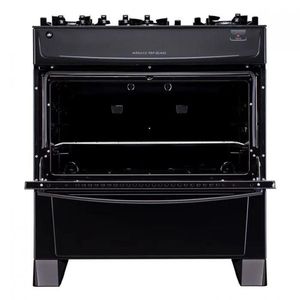 Fogão A Gas 5 Bocas Atlas Monaco Top Glass Preto Bivolt