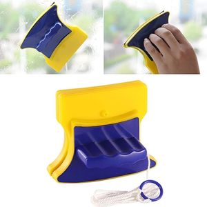 Limpa Vidro Magnético Amarelo Limpeza Pelos Dois Lados Escova Rodo Para Janelas Aquários Box