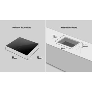 Cooktop De Indução 4 Bocas Dako Supreme Preto 220V
