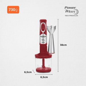 Mixer Premium Mondial M-10 500W Vermelho Com Inox 220V