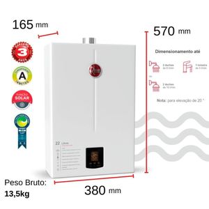 Aquecedor 22 litros digital EF Bivolt GN Rheem