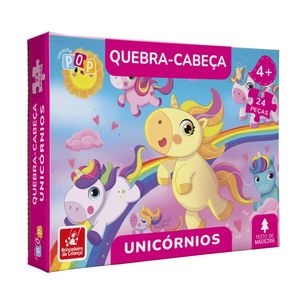 Quebra-Cabeça Unicórnio 24 Peças - Brincadeira de Criança