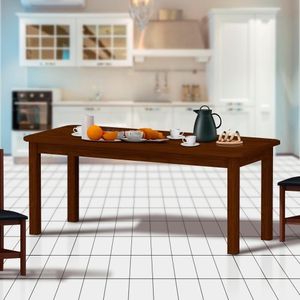 Mesa De Jantar Madeira Maciça Para 8 Lugares Safira Castanho Shop Jm