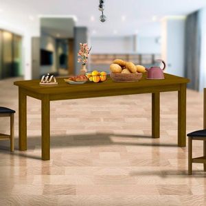 Mesa De Jantar 200cm Madeira Maciça Para 8 Lugares Imbuia Shop Jm