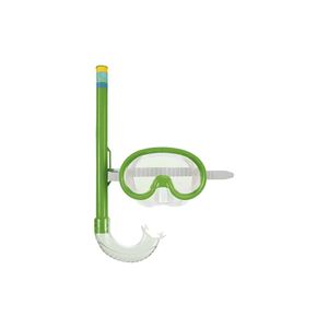 Máscara de Mergulho e Snorkel Infantil - Verde MOR