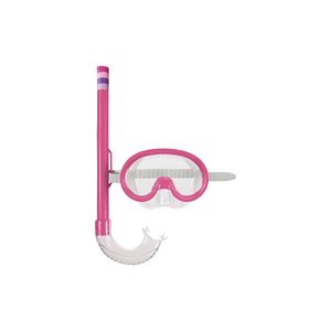 Máscara de Mergulho e Snorkel Infantil - Rosa MOR