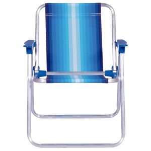 Cadeira Infantil Alta Alumínio Azul