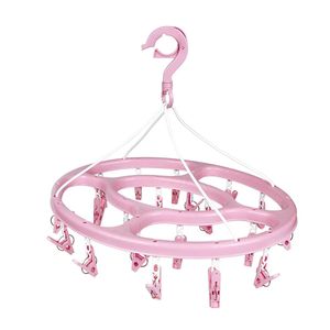 Mini-varal Oval 24 Prendedores - Rosa MOR