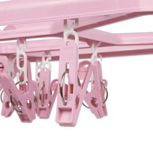 Mini-varal Retangular Dobrável 32 Prendedores - Rosa MOR