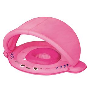Boia Tubarão com Fralda e Para-Sol Sortida - Rosa