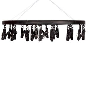 Mini-varal Oval 24 Prendedores Preto