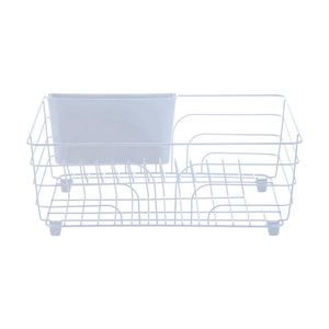 Escorredor de Louça 10 Pratos com Porta Talheres Branco
