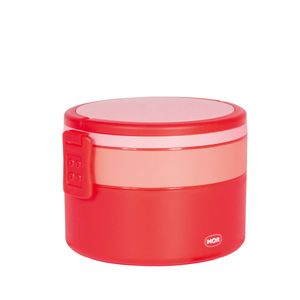 Pote Marmita 2 Andares Redondo com Alça - Vermelho MOR