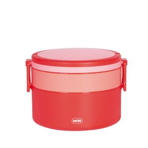 Pote Marmita 2 Andares Redondo com Alça - Vermelho MOR