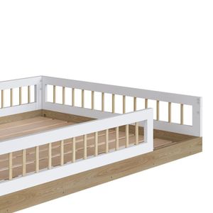 Cama Infantil Montessoriana Casal Aveiro Oak Branco