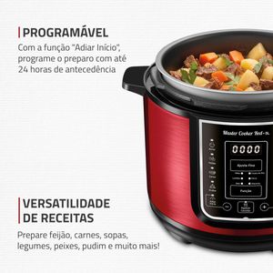 Panela de Pressão Elétrica Mondial Master Cooker Red PE-39