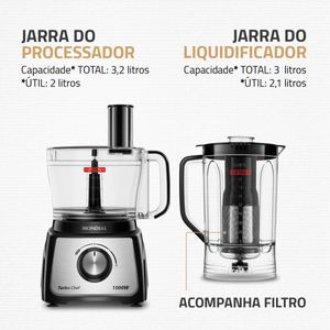 Multiprocessador Turbo Chef 7 em 1 Mondial - MPN-01-BE