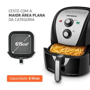 Fritadeira Sem Óleo Air Fryer 6 Litros AFN-60-BI Mondial