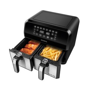 Fritadeira Air Fryer Dual Duplo Cesto 8L Mondial AFD-01-BI