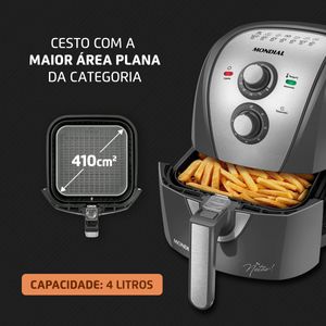 Fritadeira Sem Óleo Air Fryer 4L By Netão Mondial AFN-NT-01