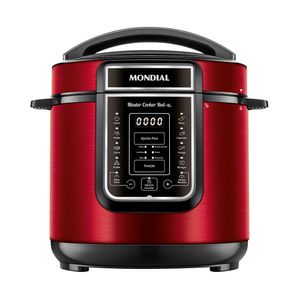 Panela de Pressão Elétrica Digital 6L, Mondial, Vermelho/Inox - PE-60-6L-RI