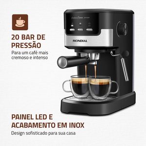 Cafeteira Espresso Dolce Crema 20 Bar Mondial C-20-EC